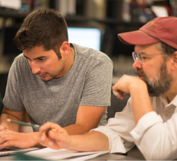 students working together